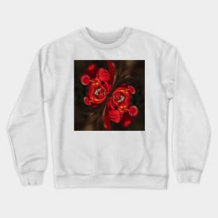 doodle shapes based on a red and gold hibiscus flower Crewneck Sweatshirt